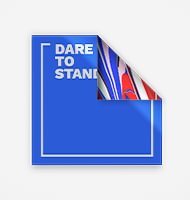 Lipdukas su spauda ant abiejų pusių