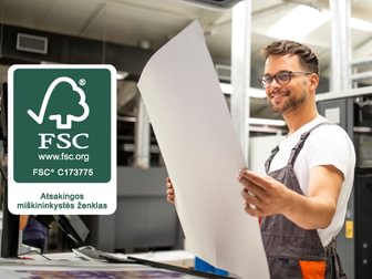Spaudos gaminiai pažymėti pasaulinio tvarumo standartu