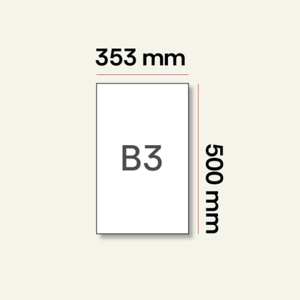 B3, 500x353 mm