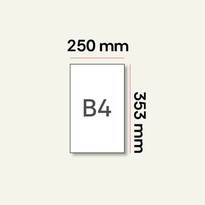 B4, 353x250 mm