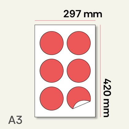 Etiketės ant A3 lapo	