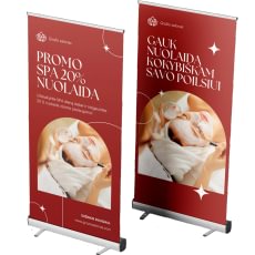 Mobilus dvipusis roll up stendas