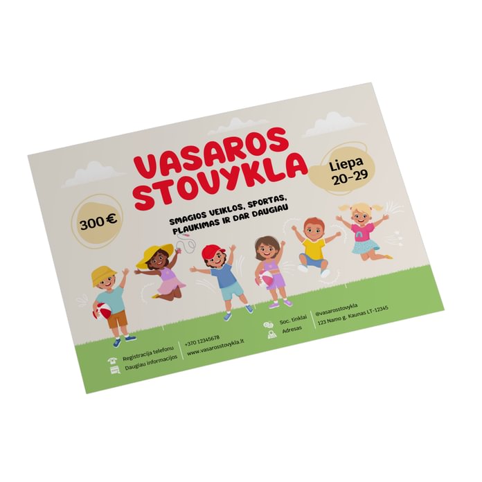 Individualaus dydžio skrajutės