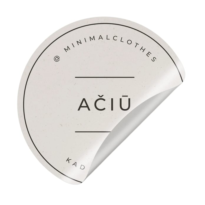 Mažo formato stačiakampiai PVC lipdukai