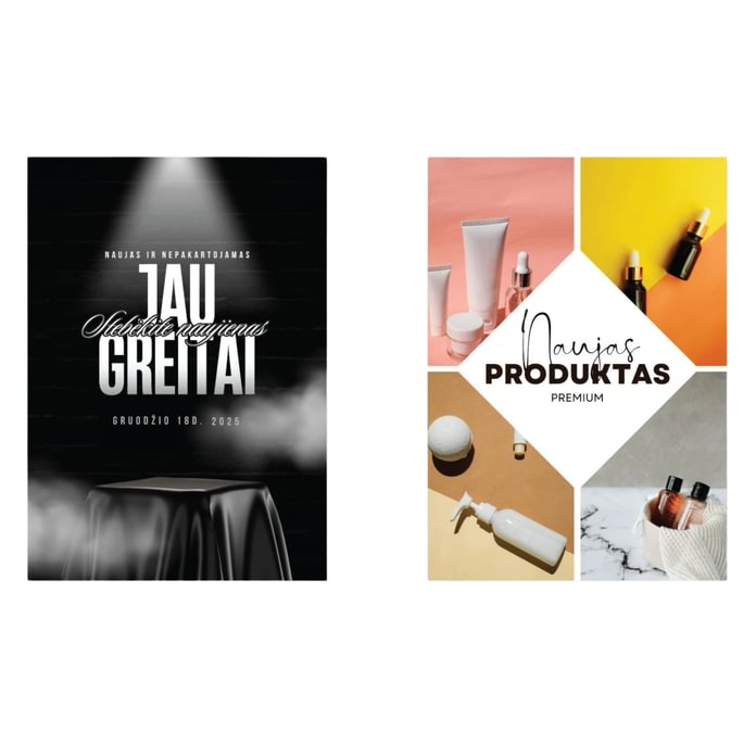 Didelio formato popieriniai plakatai A2-A0