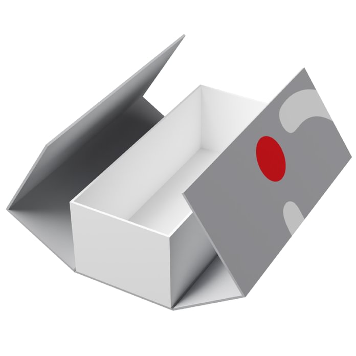 Dėžutė su dvipusiu atvartu ir magnetiniu uždarymu