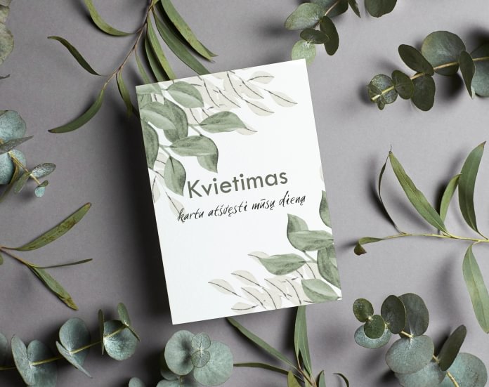 Akvarelės stiliaus vestuvių kvietimai