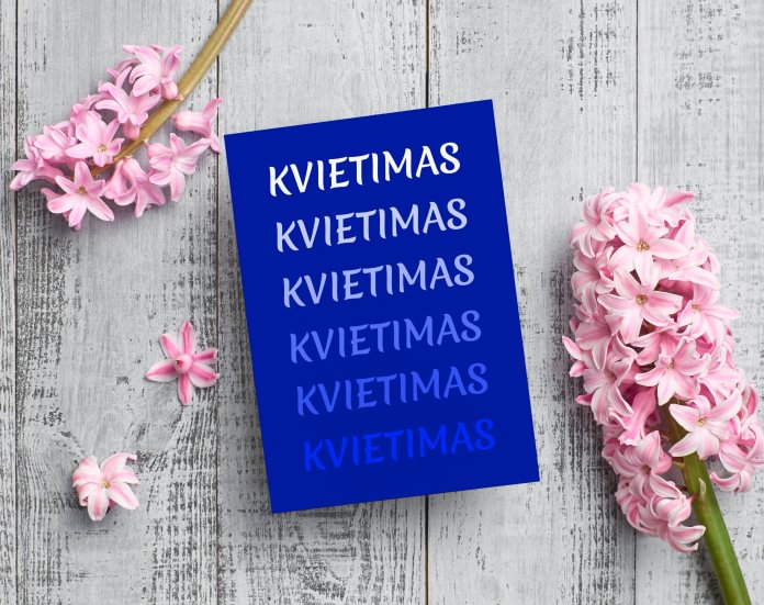 Gimtadienio kvietimai su tipografija