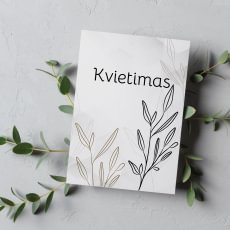 Minimalistiniai gimtadienio kvietimai