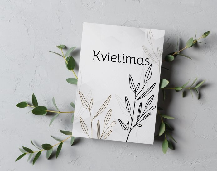 Minimalistiniai gimtadienio kvietimai