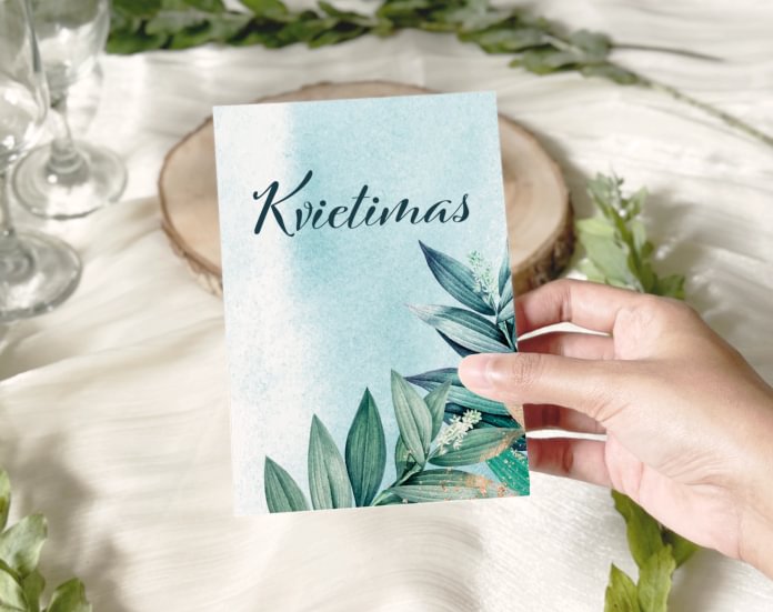 Gimtadienio kvietimai su gamtos motyvais