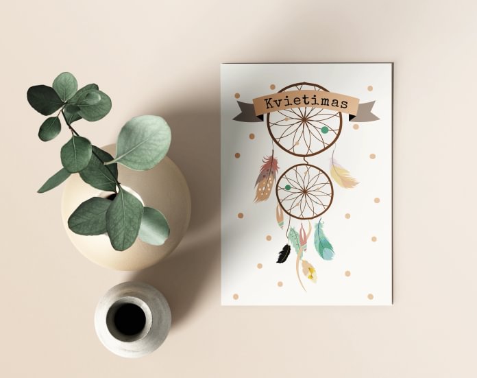 Boho natūralūs gimtadienio kvietimai
